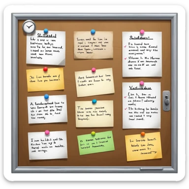 school rules on the noticeboard but dont write school rules just write what students shouldnt do in school sticker