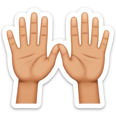 Unas manos con los numeros 6 7 sticker