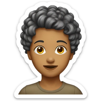 enfants cheveux court sticker