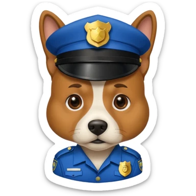 A cop dog sticker