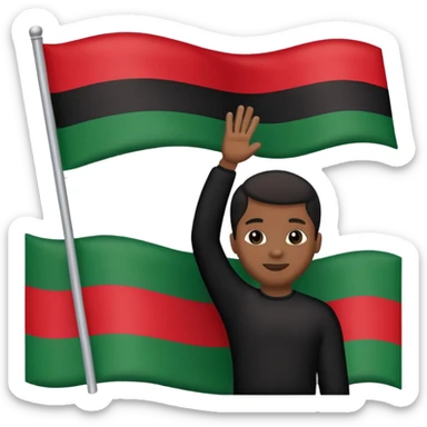 Pan African-African American Flag (Red-Black and Green horizontal stripes) - no stars or other symbols sticker