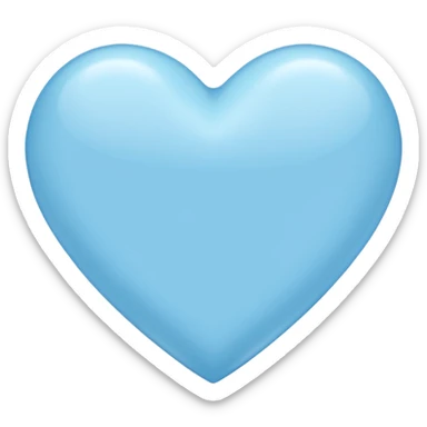 light-blue heart  sticker