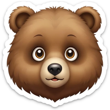Cute bear cub with big eyes sticker
