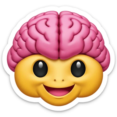 Cerebro sonriente sticker