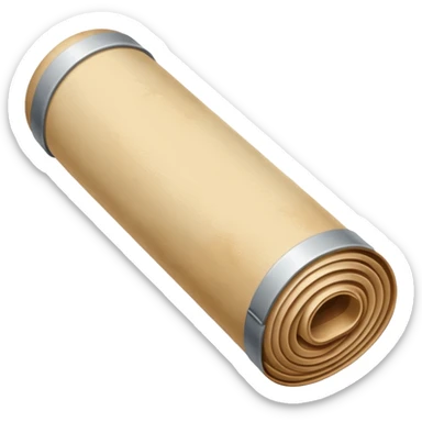 a poster, rolled up, like a old map sticker