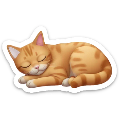 cat sleeping on a pink blanket sticker