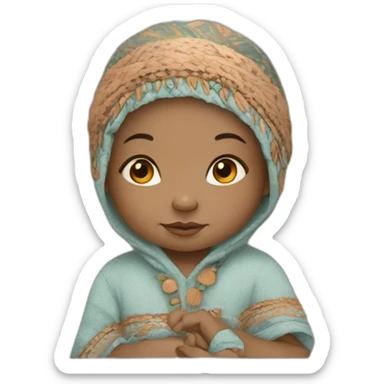 Newborn boho style sticker