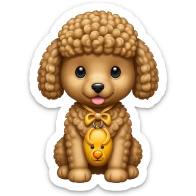 Teddy bear like poodle sticker