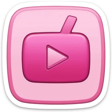 Pink pastel and dark pink YouTube  sticker
