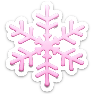 Pink snowflake  sticker