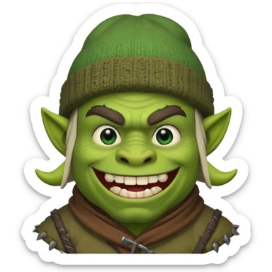 ork with beenie sticker