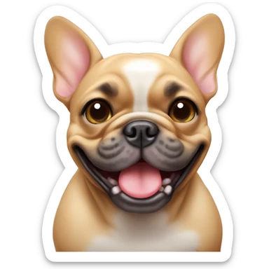 Fawn French Bulldog winking  sticker