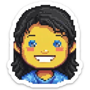 smiling personalized cartoon avatar sticker