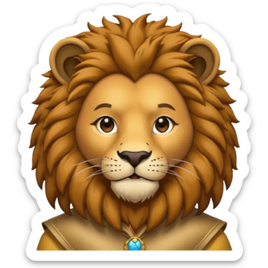 man in lion  costume  sticker