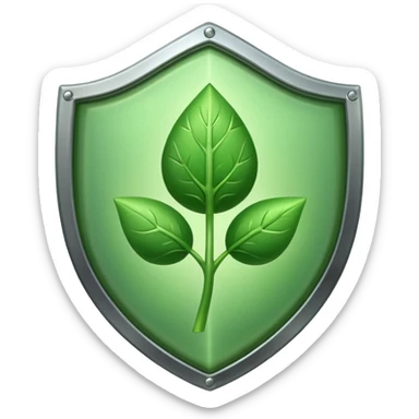 Shield with sprout icon sticker