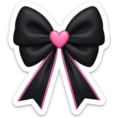 BLACKPINK-inspired gothic bow ,  hearts, black and pink, cute,  sticker