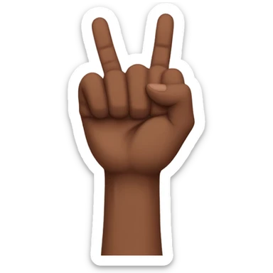 medium-dark skin tone hand with pinky up sticker