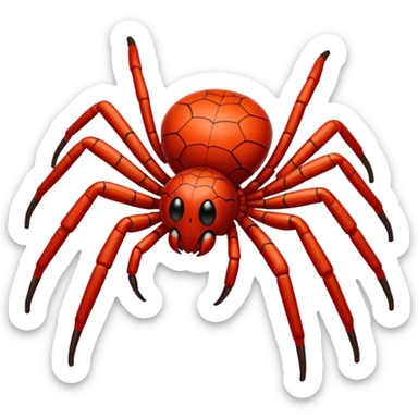 Genera una araña roja sticker