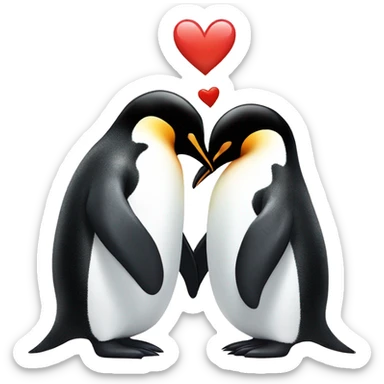 penguins in love sticker