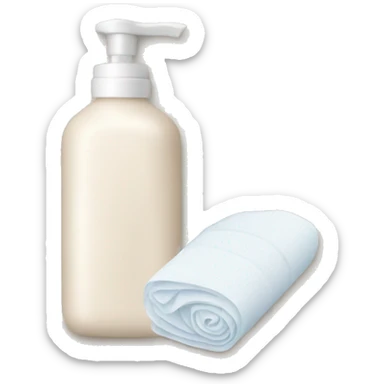 lotion and tissues sticker