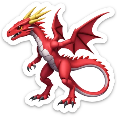  Cool Edgy Digimon-Fakemon-Guilmon-Genesect-Velociraptor-Dragon full body sticker
