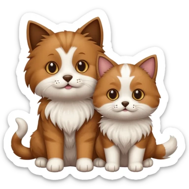 cat dog sticker