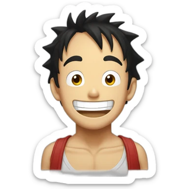 Luffy laught sticker