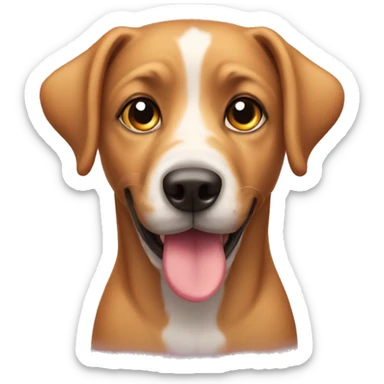 Dog with heart eyes sticker