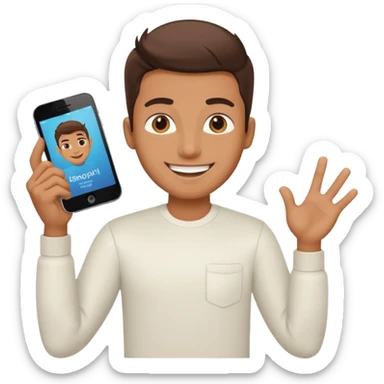 cool guy presenting a startup pitch deck sticker