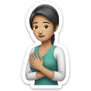 a woman with a spine in your hands sticker