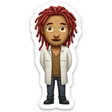 One eyed man with one red dread sticker