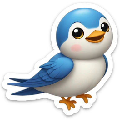 happy swallow sticker