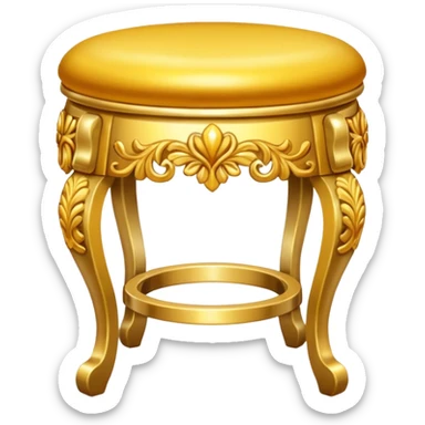 a golden stool sticker