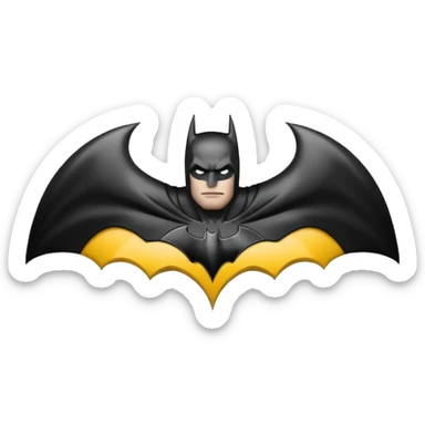 Batman logo. Full black sticker