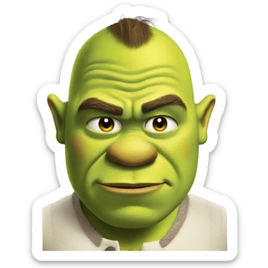 Shrek saying no  sticker