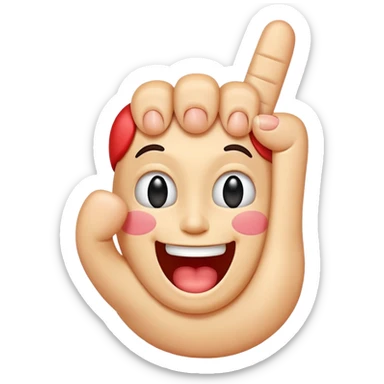 Middle finger 🖕 and laughing face 🤣  sticker