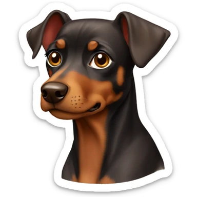 Old brown pinscher  sticker