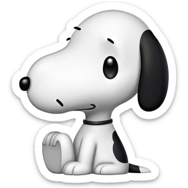 Confused snoopy sticker