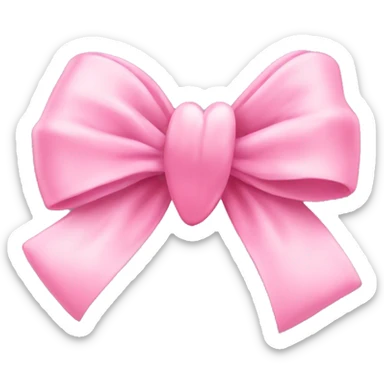 Baby pink heart with a bow sticker