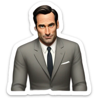 mad-men-don-draper-jon-hamm-portrait-seats-cartoon sticker