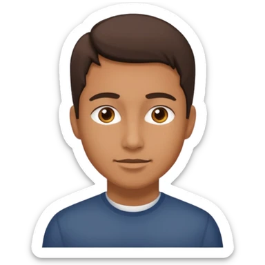 a person with a lot of details 3/4 view sticker