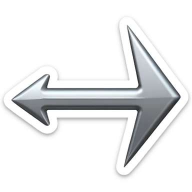 Black arrow pointing left sticker