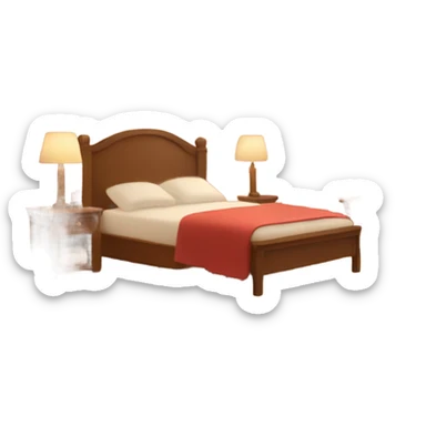 Cozy vibes with a red tint sticker