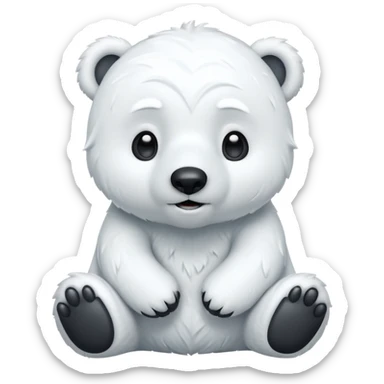 cute polar bear character, snowy fur, winter vibe, 3D cartoon, mobile game icon style, clean background, no text, no watermark
 sticker