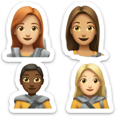 Eva and Lina in bus sticker