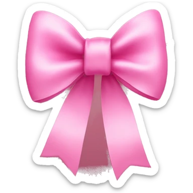 Pink bow sticker