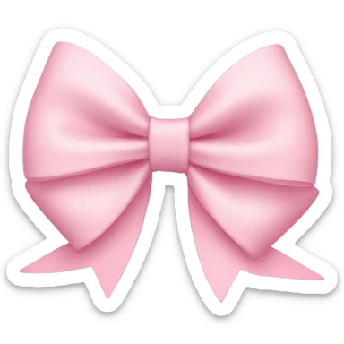 light pink bow on light pink bow sticker