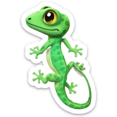 Gecko inside enclosure  sticker