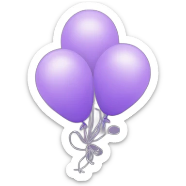 Lilac Baloons with lights sticker