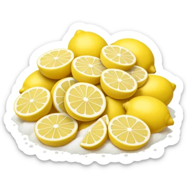 lemon and sugar pile sticker